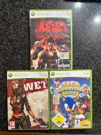 Lotto giochi Xbox 360 (Tekken 6, Wet e Tennis)