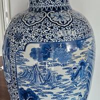 Vasi Cinesi antichi bianco e blu fine '800