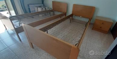 Strutture letto singolo e comodini