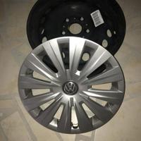 4 cerchi in ferro VW 15” + copricerchi