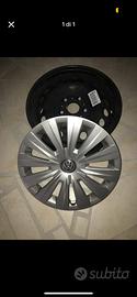 4 cerchi in ferro VW 15” + copricerchi