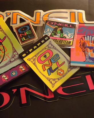Adesivi O'neill anni 80 surf snowboard cartoleria