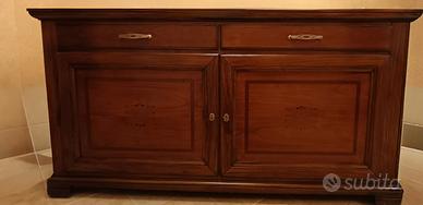 credenza classica ciliegio due cassetti 