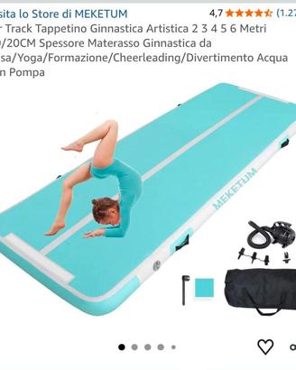 Air Track Tappeto Ginnastica Artistica 4x1m-10 cm
