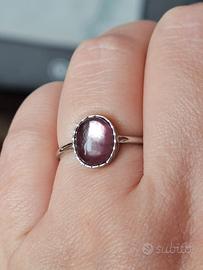Anello con Pietra Mica naturale 