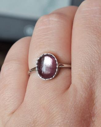 Anello con Pietra Mica naturale 