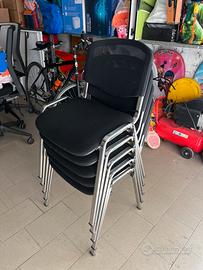 5 sedie da ufficio pari al nuovo