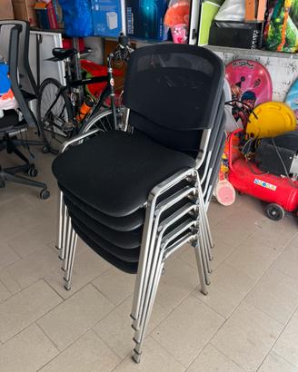 5 sedie da ufficio pari al nuovo