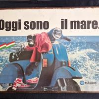 Vespa 3 targhe in metallo