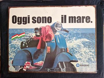 Vespa 3 targhe in metallo