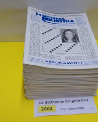 LA SETTIMANA ENIGMISTICA, anno 2004, NON compilati