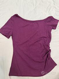 T-shirt corta da donna viola