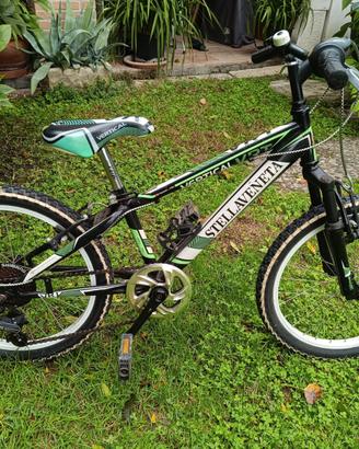bici Mountain bike stella veneta nera verde 