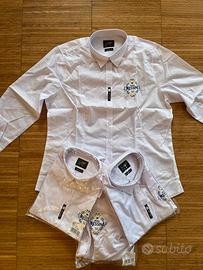 Set di 4 camicie bianche Birra Messina