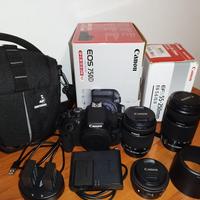 Canon EOS 750D + 55 - 250mm + 24mm + accessori 