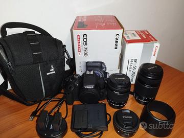 Canon EOS 750D + 55 - 250mm + 24mm + accessori 