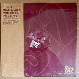 Vinile 12” CHRIS & JAMES CLUB FOR LIFE / CALM DOWN