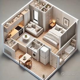 Loft in zona fiumicino / spese comprese