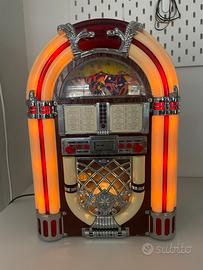 RADIO JUKE BOX STILE VINTAGE LUMINOSA LEGNO