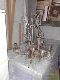 Lampadario Gaetano Sciolari anni '80 vintage art