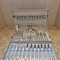 Set posate e caffetteria Acciaio&Oro