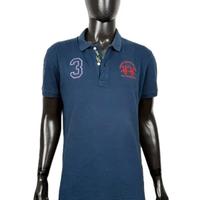 polo la martina uomo cotone taglia XL blu