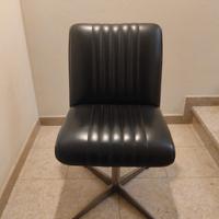 Coppia sedie vintage anni ’60–’70 – pelle nera 