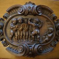 Fregio decorativo in legno intagliato - barocco