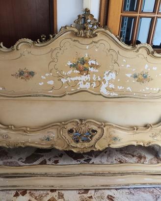 Testiera + Letto Stile Veneziano Da Restaurare