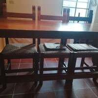 tavolo fratino massiccio 8 sedie  