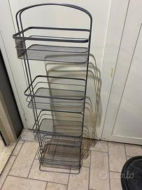 Porta oggetti a colonna in metallo