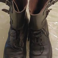Stivali militare anni 80 in vero cuoio