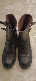 Stivali militare anni 80 in vero cuoio