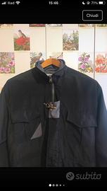 Giacca giaccone uomo nero con ganci