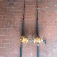 Coppia canne da traina con mulinelli Everol 50