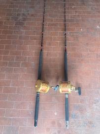 Coppia canne da traina con mulinelli Everol 50