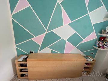 Testata letto con comodini a scomparsa 