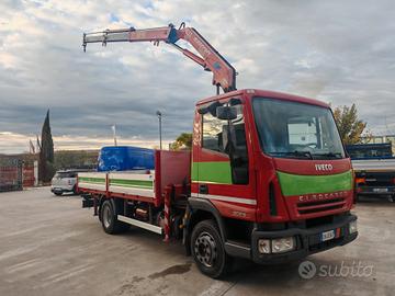 Iveco Eurocargo 80E18 cassone fisso con Gru Ferrar