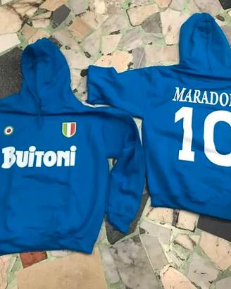 Felpa Maradona Buitoni Napoli Con Cappuccio