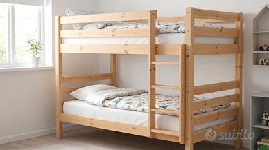Letto a Castello in Legno Massello / Come Nuovo 