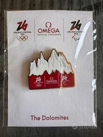 Pin Ufficiale OMEGA Milano Cortina 2026 Dolomites