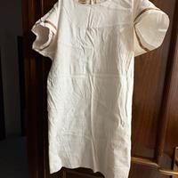 Vestito bianco Alviero Martini, lino, elastici