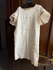 Vestito bianco Alviero Martini, lino, elastici