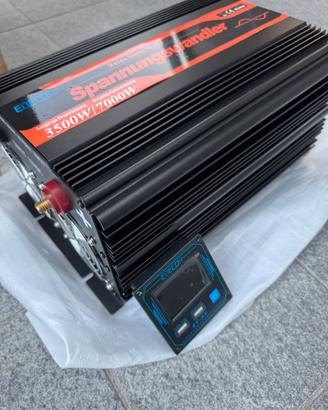 EDECOA Inverter Onda Pura 12V a 220V 3500W, con Te