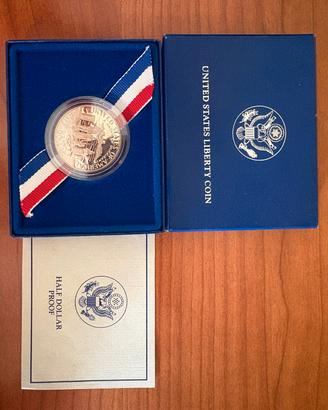 moneta mezzo dollaro liberty 1986 Stati uniti