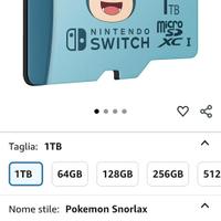 scheda sd Sandisk 1 TB pokemon nintendo