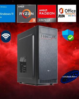 💻PC Desktop Ryzen 3200G, 12GB RAM NVMe HDD Win11✅