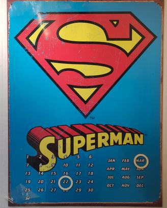 Targa in Metallo Decorativa SuperMan 40x30