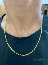 Collana in oro placcato 18K 3MM 50CM