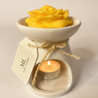 Diffusore con rosa di cera profumata